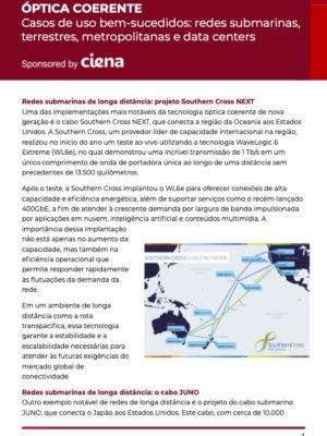 Casos de uso bem-sucedidos: redes submarinas, terrestres, metropolitanas e data centers